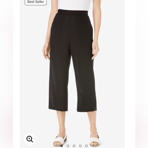 Black Linen Capri- 28W